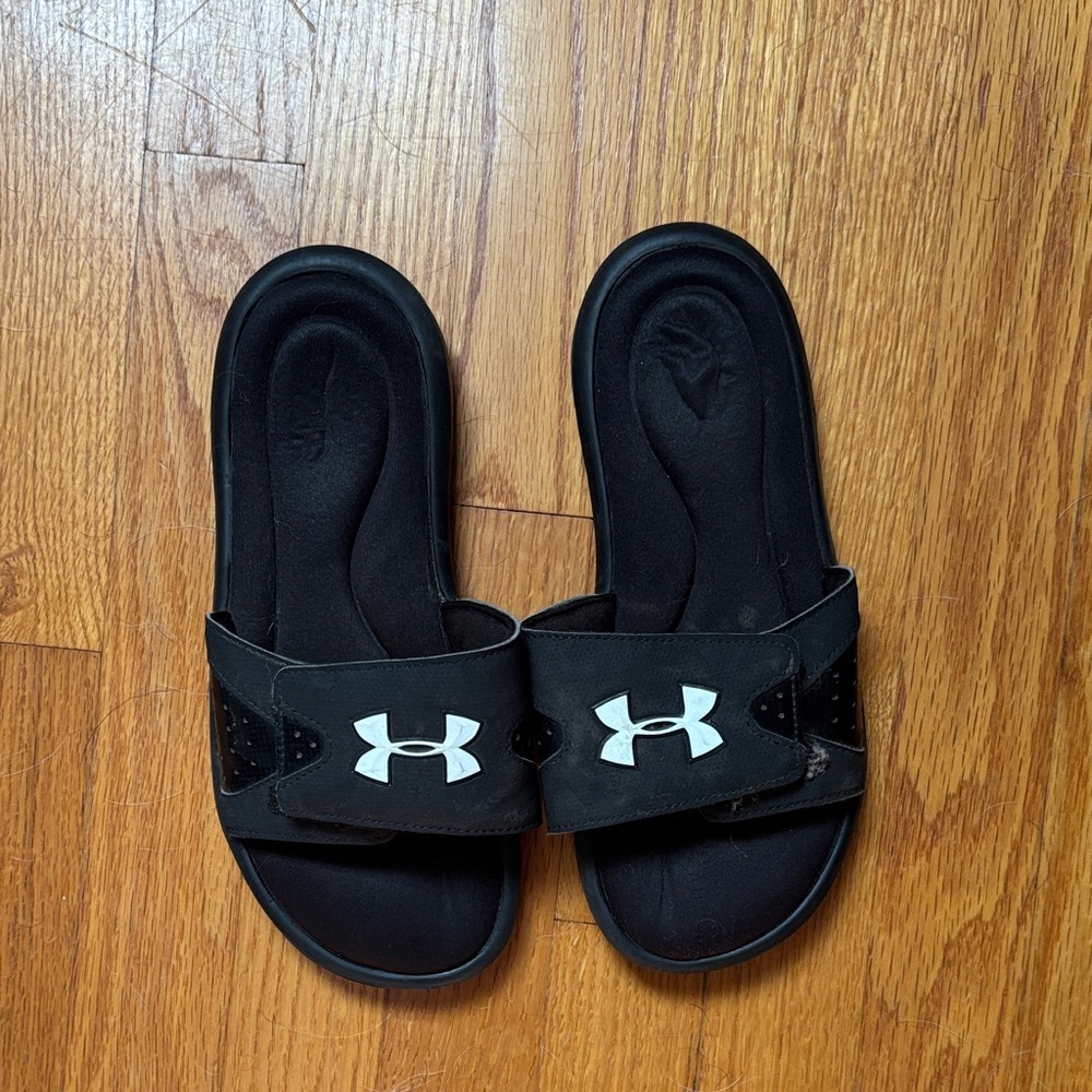 Under Armour Kids Black Slide Sandals